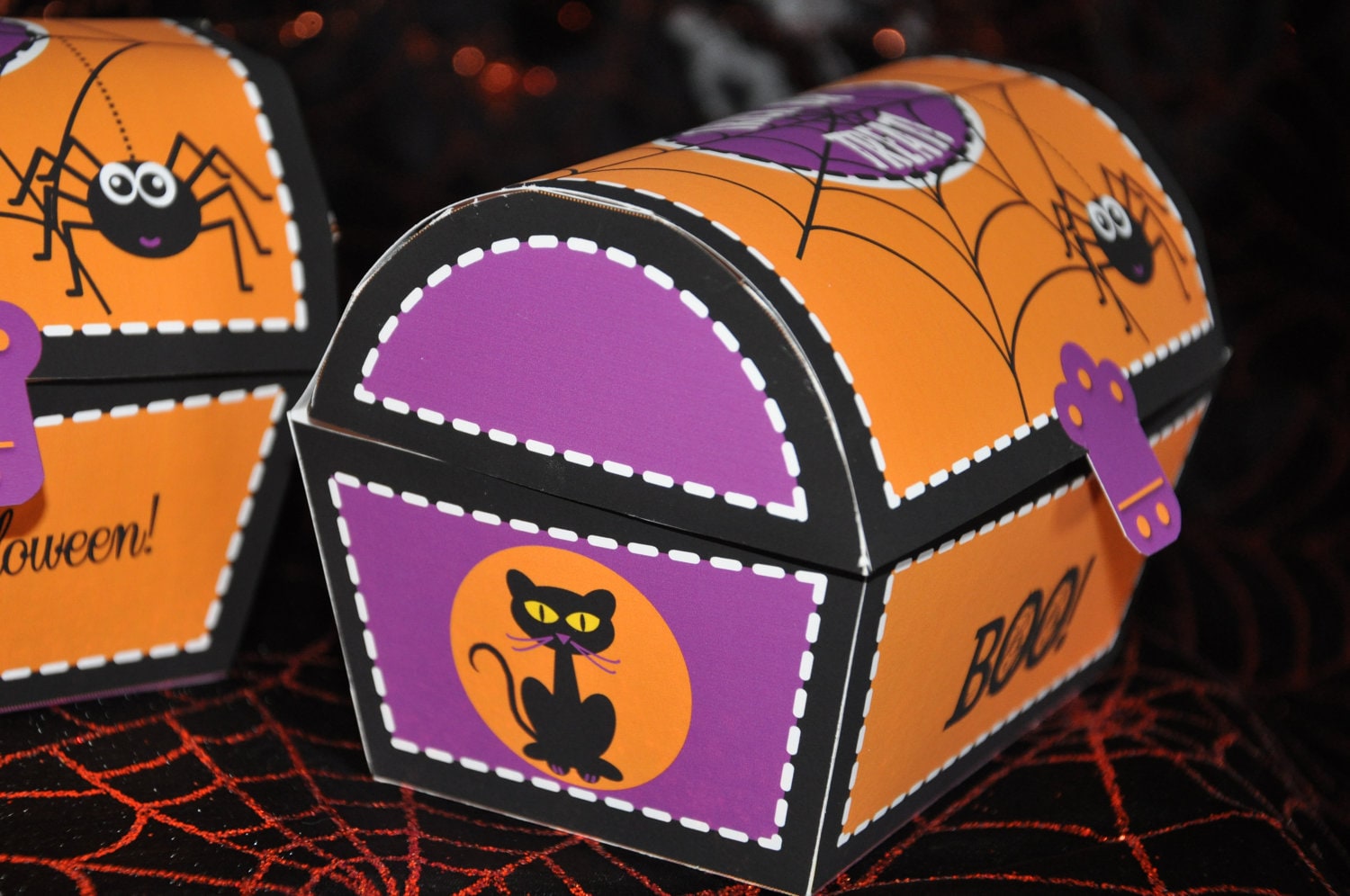 Halloween treat box / Halloween treasure chest / Printable Etsy