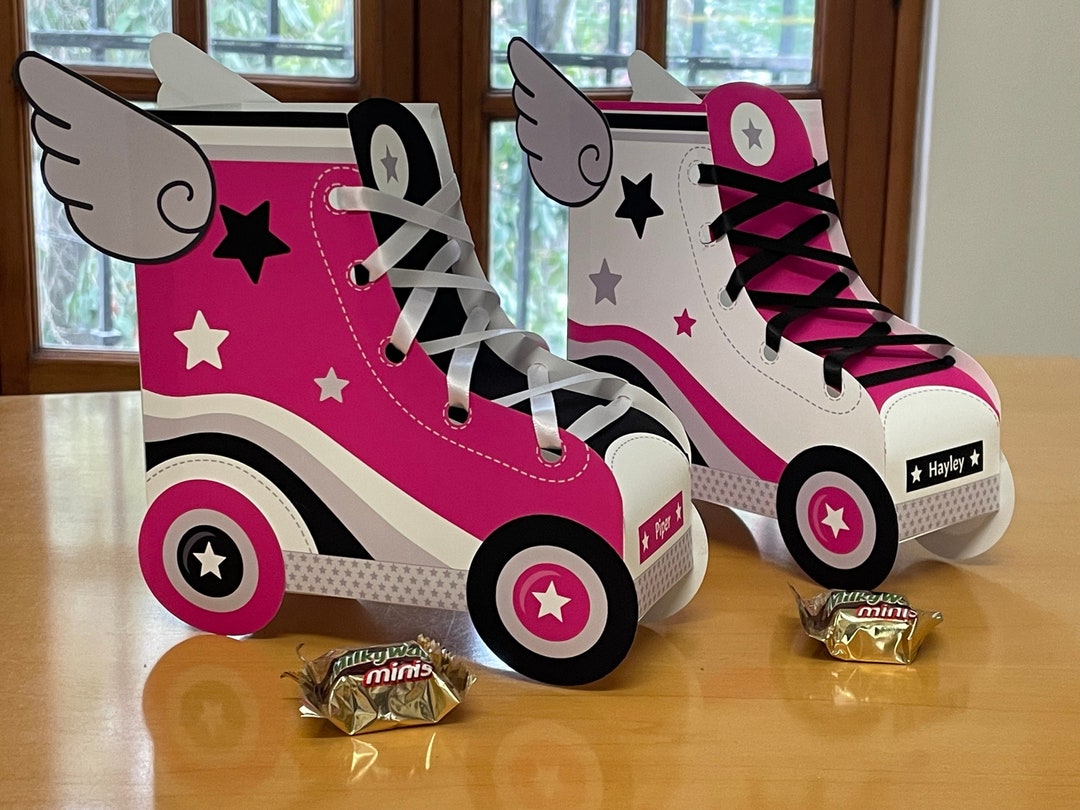 Roller Skate Birthday Party Printable Favor Boxes / Roller Skate Party