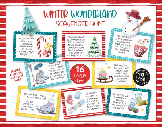 Christmas Surprise Ski Trip Reveal Scavenger Hunt Boarding Pass / Winter  Snow Vacation Treasure Hunt Clues for Kids Printable Secret Santa - Etsy