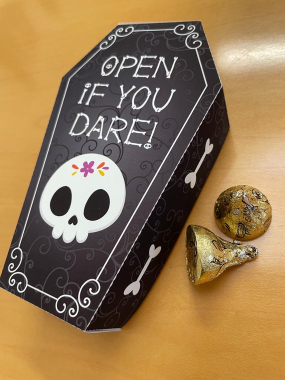 Halloween Printable Coffin Favor Box Decorations, Trick or Treat