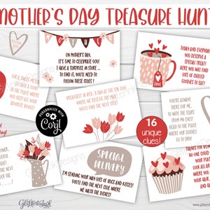 Moederdag speurtocht / Happy Mothers Day aanwijzingen voor schattenjacht / Beste moeder Moederdag spelletjes voor moeder