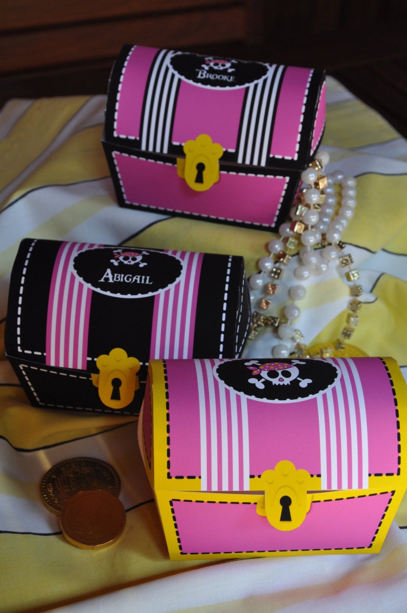 Pirate Party Treasure Chest Favor Box / Pirate Party Favors / Etsy