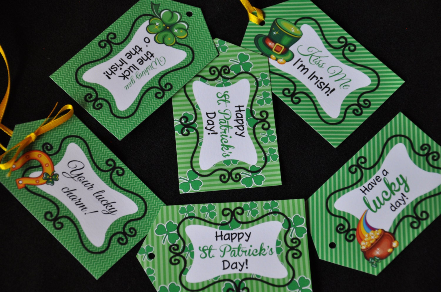 St Patrick's Day Favor Tags / Irish Party Pdf Printable Etsy