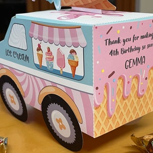 Ice Cream Truck Printable Favor Box / DIY Ice Cream Party Favors ...