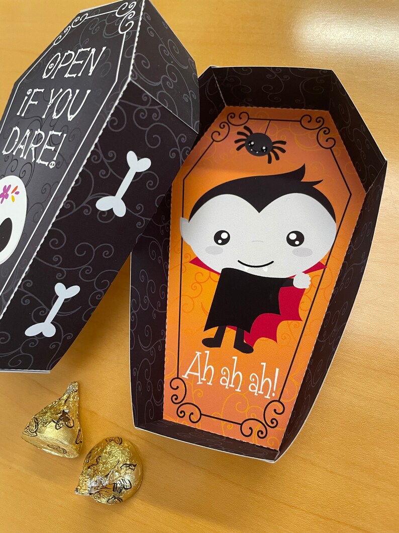 Halloween Party Coffin Treat Box / Printable Coffin Box Party Etsy
