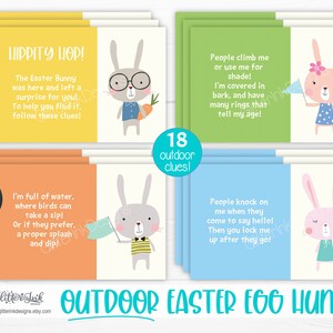 Outdoor Easter Scavenger Hunt For Kids Easter Egg Hunt Clues Etsy