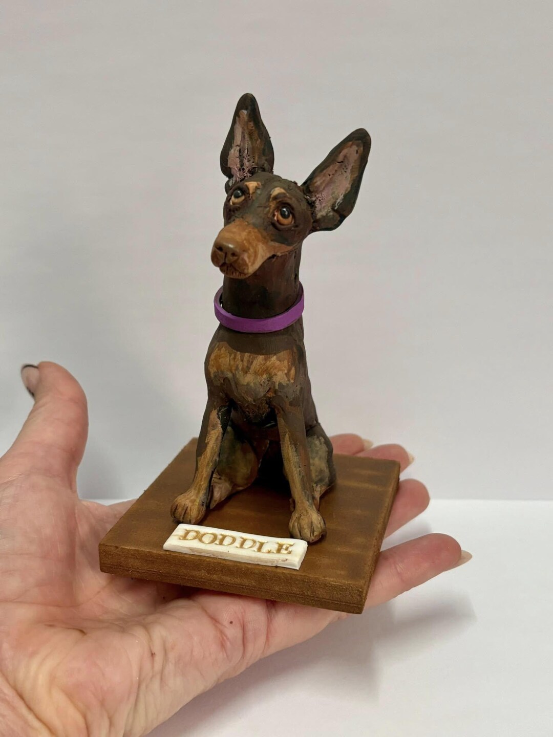 Pinscher Dog Sculpture in Polymer Clay .... This Image is an Example of ...