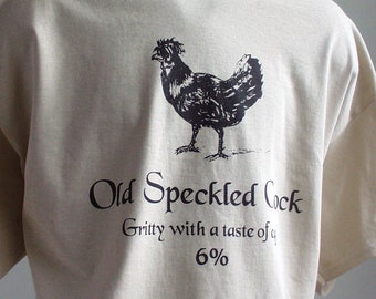 Men's XL Humorous T shirt, Designer, Eco T Shirt, Organic t shirt, Spoof beer label