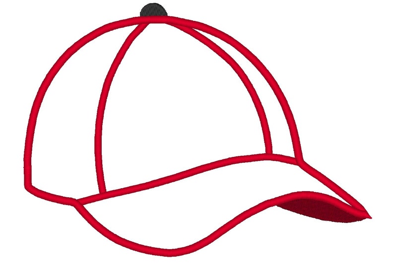 Baseball Cap Applique. INSTANT DOWNLOAD. Machine Embroidery Etsy