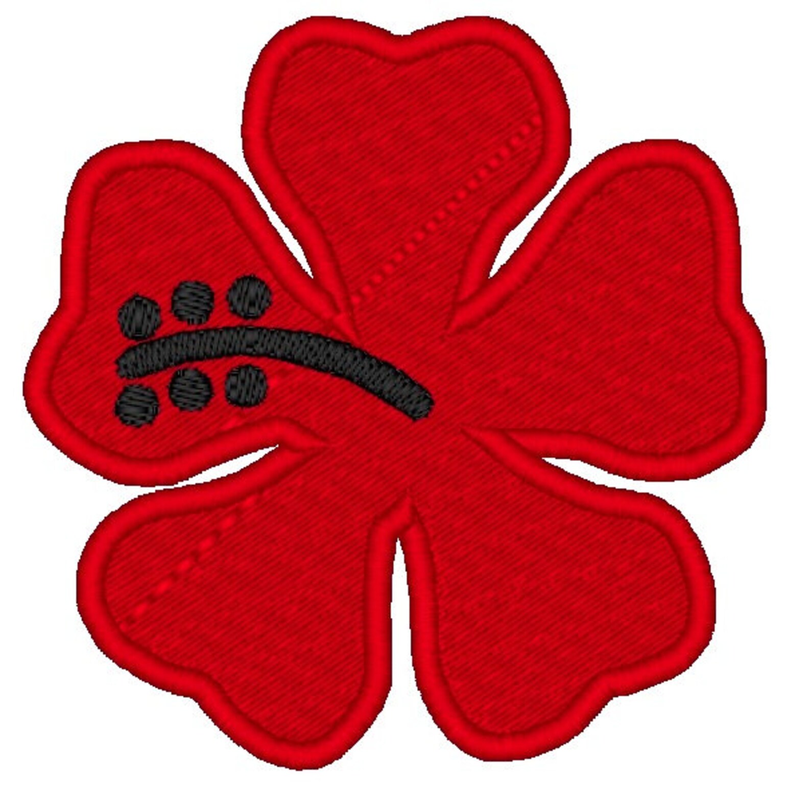 Adorable Hibiscus Flower Applique. Machine Embroidery Design Etsy