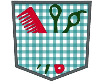 Pocket Scissors Comb for Monogramming Open and Closed ITH. Instant Download Machine Embroidery Design Digitized File 3, 4, 5inches