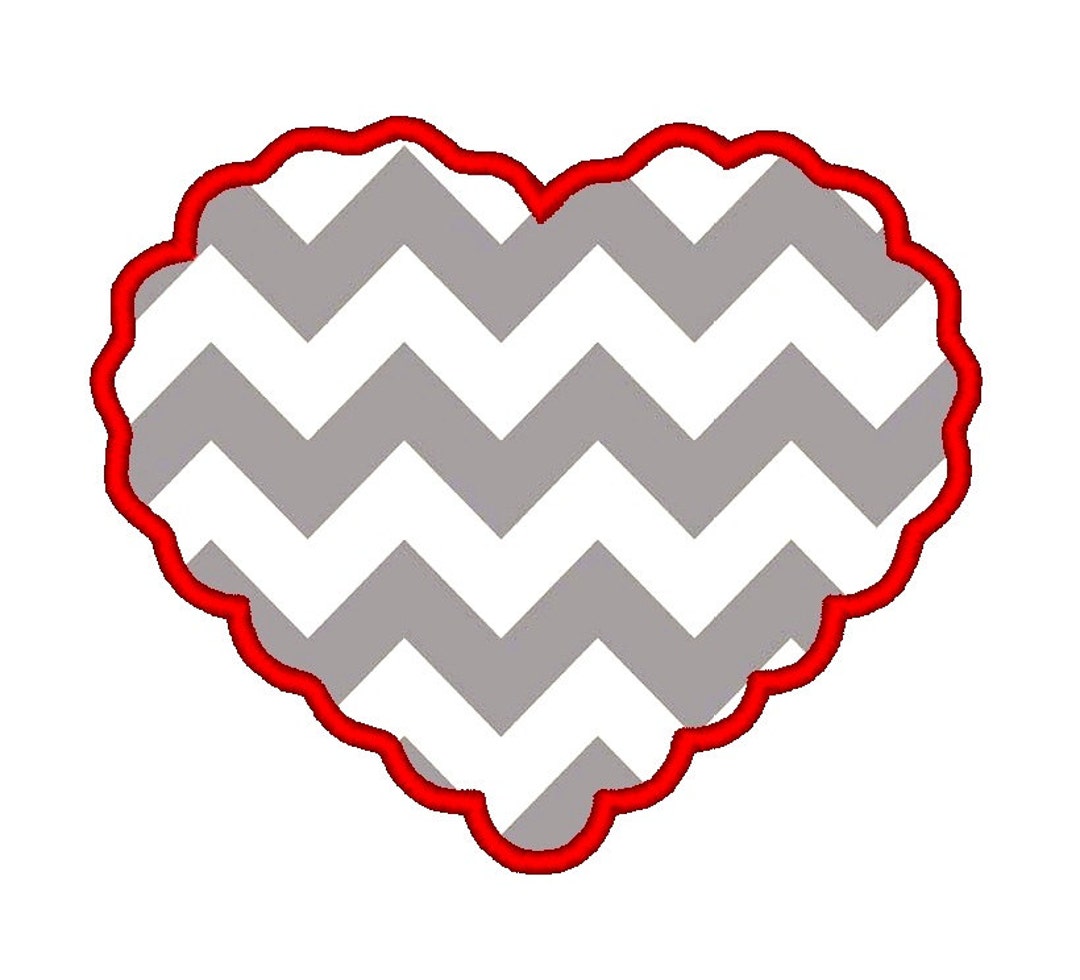Scalloped Heart Love Valentine Applique. INSTANT DOWNLOAD - Etsy