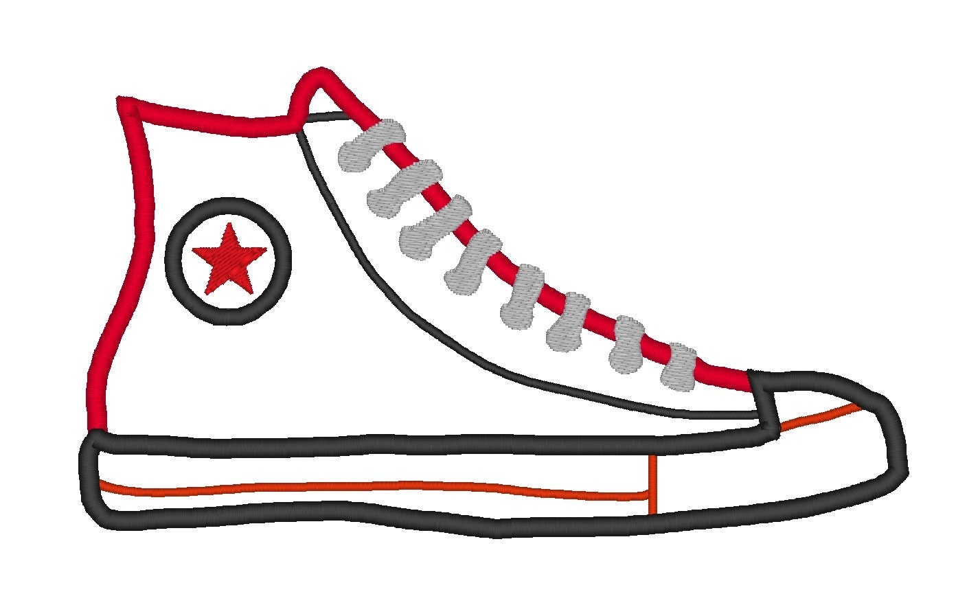 Chuck Taylor Converse Canvas Shoe APPLIQUE. Instant Download - Etsy UK
