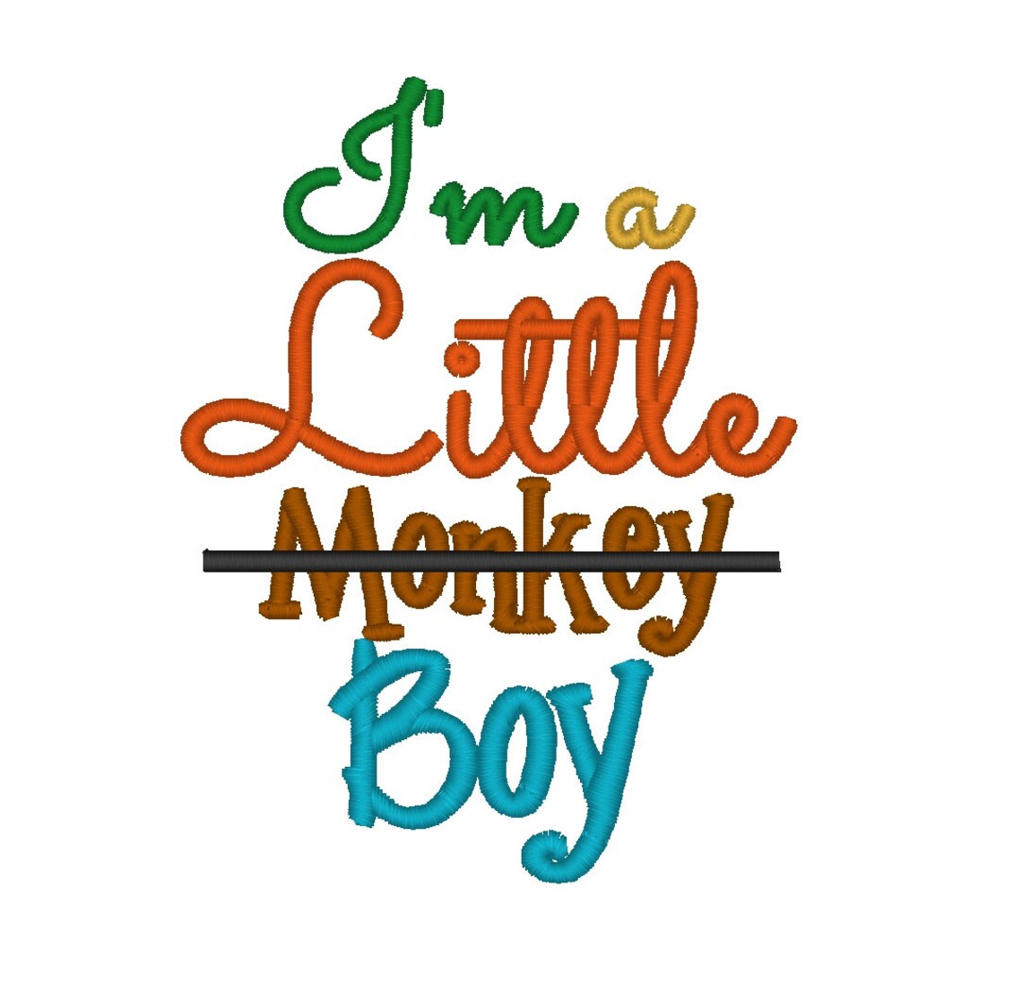 I Am a Little Boy Not Monkey. INSTANT DOWNLOAD. Machine Etsy