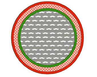 Double Circle Border Frame Applique - 10 Sizes!!. INSTANT DOWNLOAD Machine Embroidery Design Digitized File
