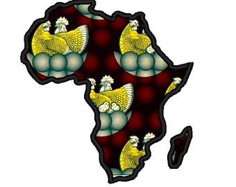 Africa INSTANT DOWNLOAD Applique. Machine Embroidery Design Digitized File 4X4, 5X7 and 6x10 sizes