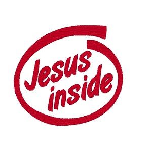 Jesus Inside. INSTANT DOWNLOAD Machine Embroidery Design Digitized File 4x4 5x7 6x10