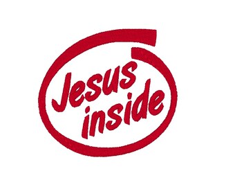 Jesús en el interior. Diseño de bordado a máquina digitalizado (descarga instantánea, 4x4, 5x7, 6x10)