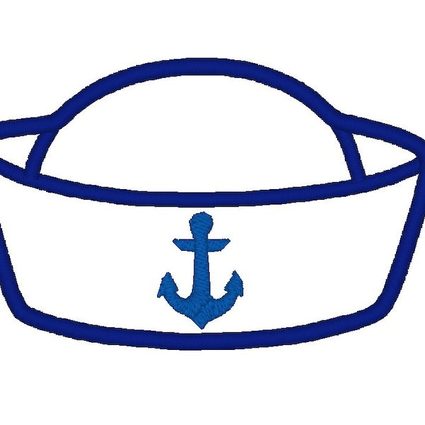 Sailor Hat APPLIQUE. INSTANT DOWNLOAD Machine Embroidery Design Digitized File