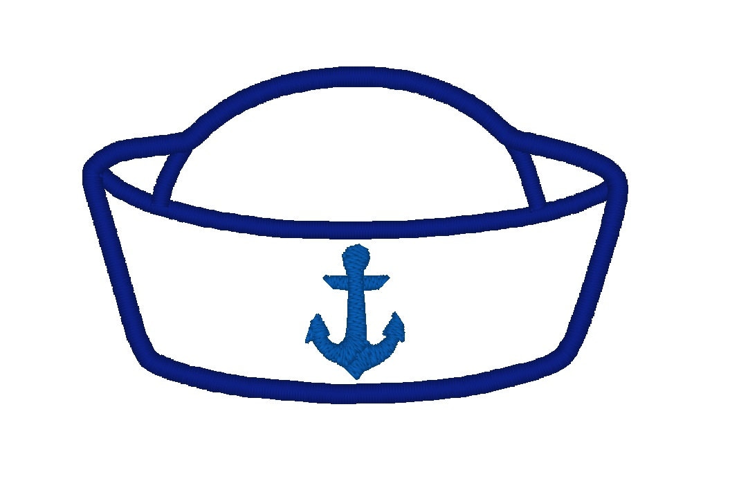 Sailor Hat APPLIQUE. INSTANT DOWNLOAD Machine Embroidery Etsy