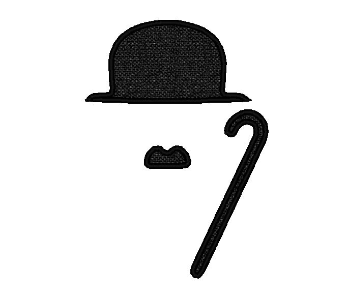 charlie chaplin applique style moustache mustache and walking etsy coloriage arc-en-ciel joyeux anniversaire