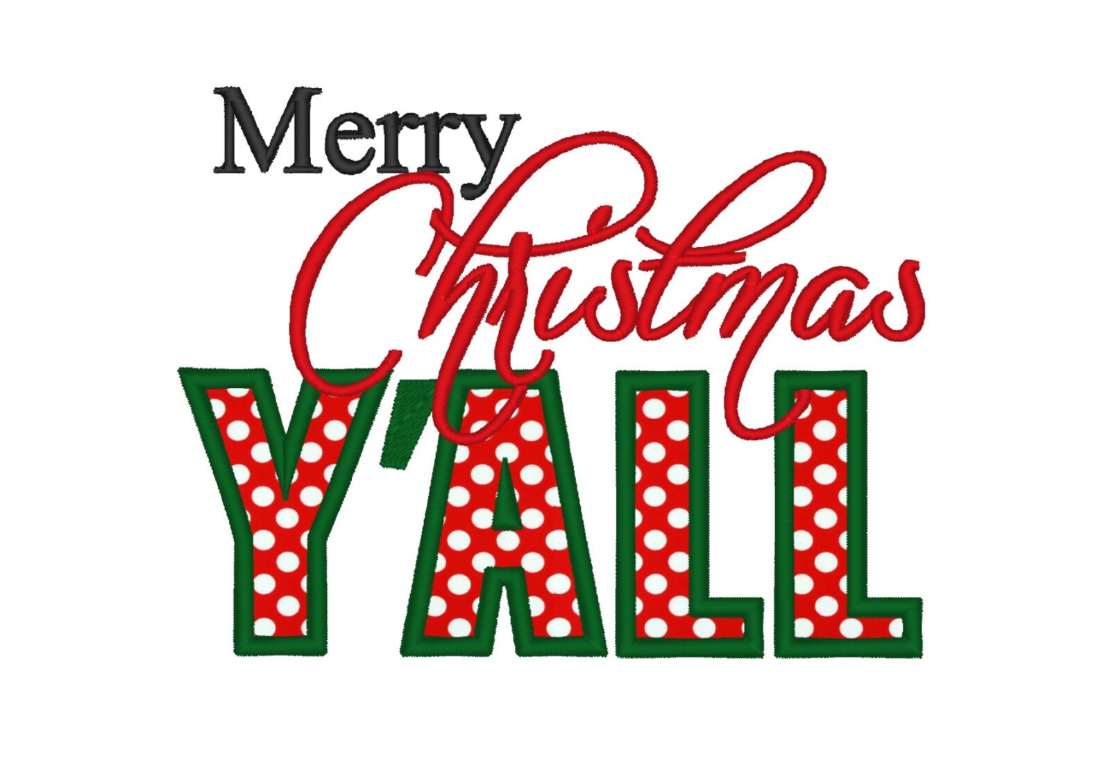 Merry Christmas Y’all Applique . INSTANT DOWNLOAD. Machine – Etsy