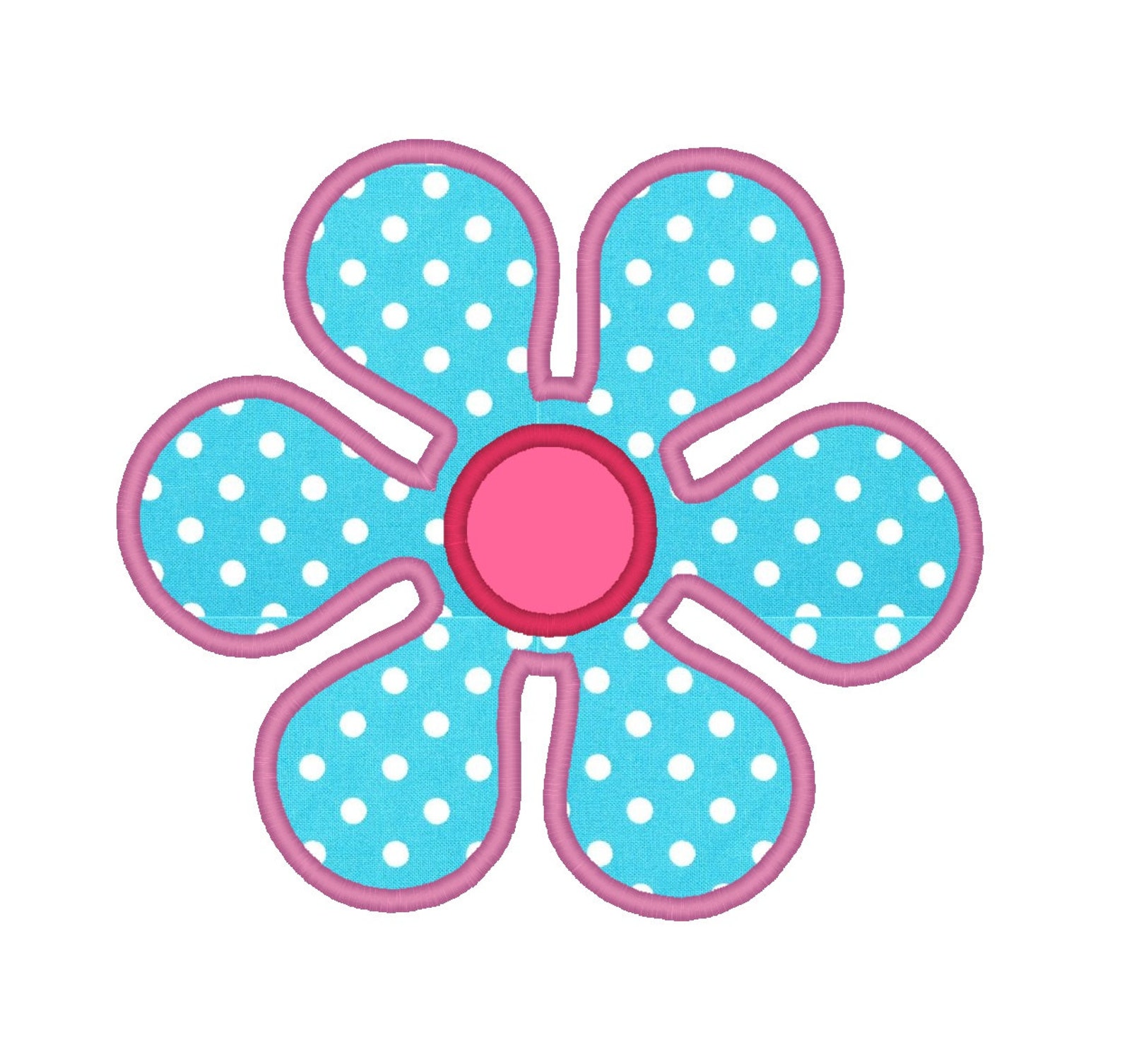 Simple Flower Applique. Instant Download Machine Embroidery Etsy