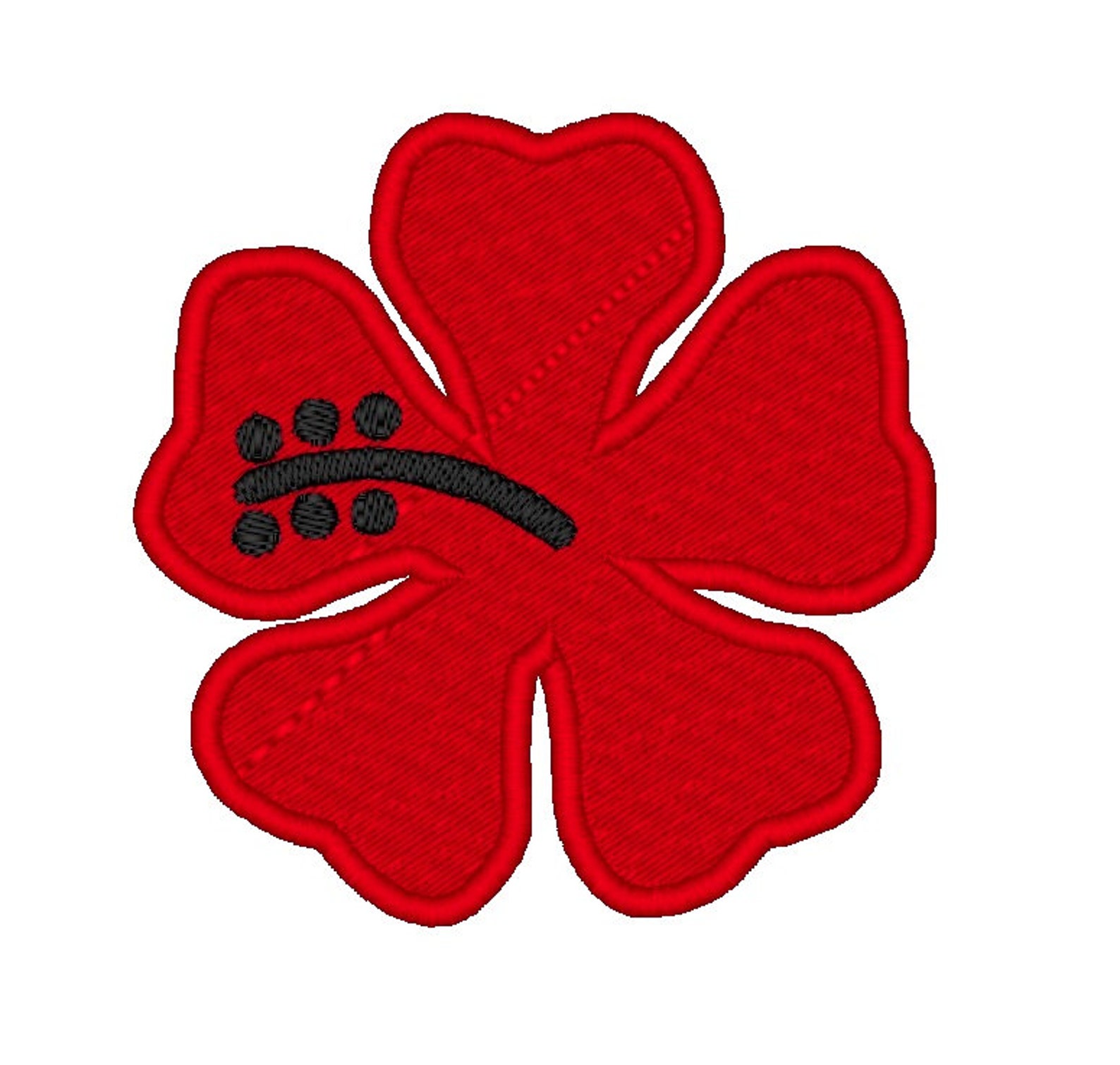 Adorable Hibiscus Flower Applique. Machine Embroidery Design Etsy