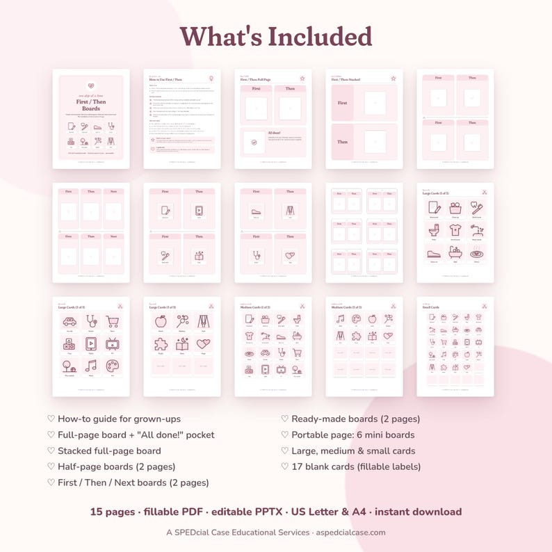 First Then Board Printable, Picture Cards in 3 Sizes, First Then Next, Editable Visual Schedule, Toddler Routine, Autism Visual Aid image 4
