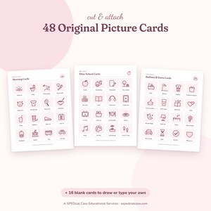 Home Visual Schedule Kit, 48 Picture Cards, First Then Board, Morning Bedtime Routine Chart, Editable Printable, Autism Visual Aids bild 3