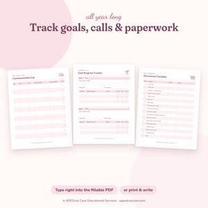 Parent IEP Binder & Planner, Fillable PDF + Editable, IEP Meeting Prep, Goal Tracker, Communication Log, Special Education Organizer image 3