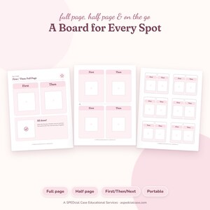 First Then Board Printable, Picture Cards in 3 Sizes, First Then Next, Editable Visual Schedule, Toddler Routine, Autism Visual Aid image 2