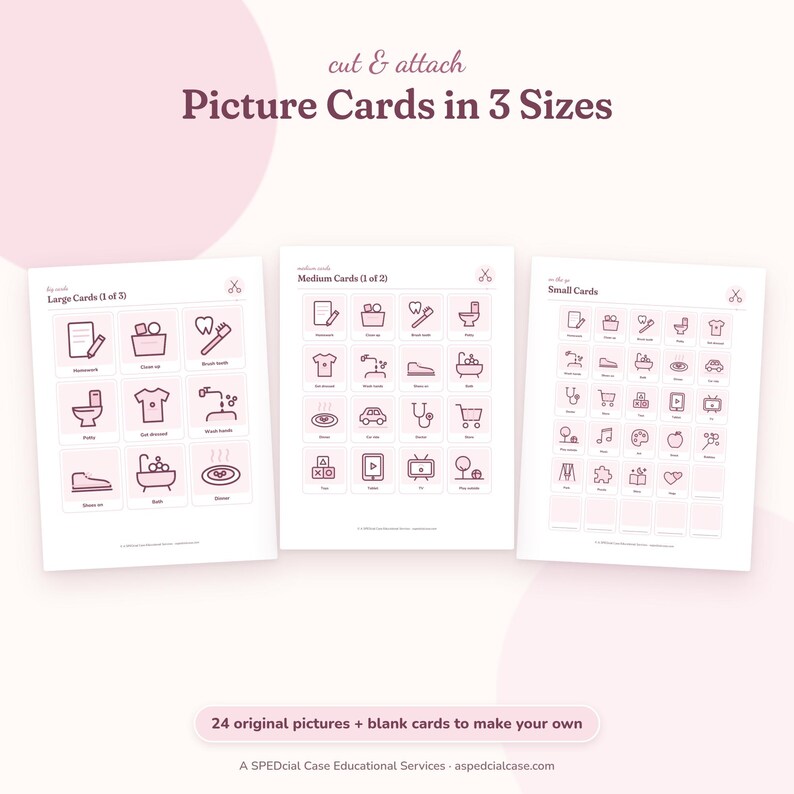 First Then Board Printable, Picture Cards in 3 Sizes, First Then Next, Editable Visual Schedule, Toddler Routine, Autism Visual Aid image 3