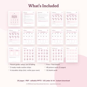 Home Visual Schedule Kit, 48 Picture Cards, First Then Board, Morning Bedtime Routine Chart, Editable Printable, Autism Visual Aids bild 4