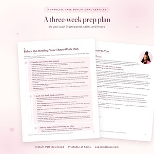 Your First IEP Meeting Parent Guide, Special Education Ebook, Word-for-Word Scripts, Fillable Worksheets, Meeting Checklist, Printable PDF Bild 5