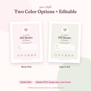 Parent IEP Binder & Planner, Fillable PDF + Editable, IEP Meeting Prep, Goal Tracker, Communication Log, Special Education Organizer image 5
