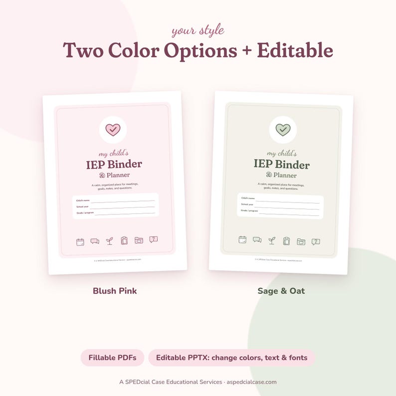 Parent IEP Binder & Planner, Fillable PDF + Editable, IEP Meeting Prep, Goal Tracker, Communication Log, Special Education Organizer image 5