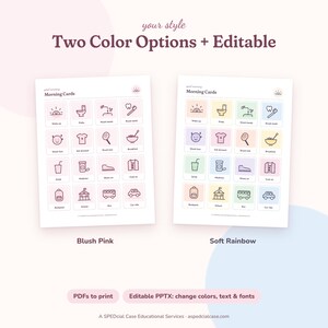 Home Visual Schedule Kit, 48 Picture Cards, First Then Board, Morning Bedtime Routine Chart, Editable Printable, Autism Visual Aids bild 5
