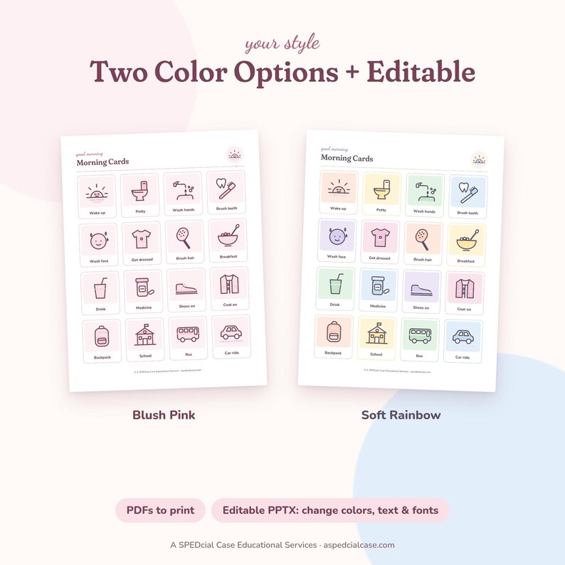 Home Visual Schedule Kit, 48 Picture Cards, First Then Board, Morning Bedtime Routine Chart, Editable Printable, Autism Visual Aids bild 5