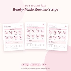 Home Visual Schedule Kit, 48 Picture Cards, First Then Board, Morning Bedtime Routine Chart, Editable Printable, Autism Visual Aids bild 2