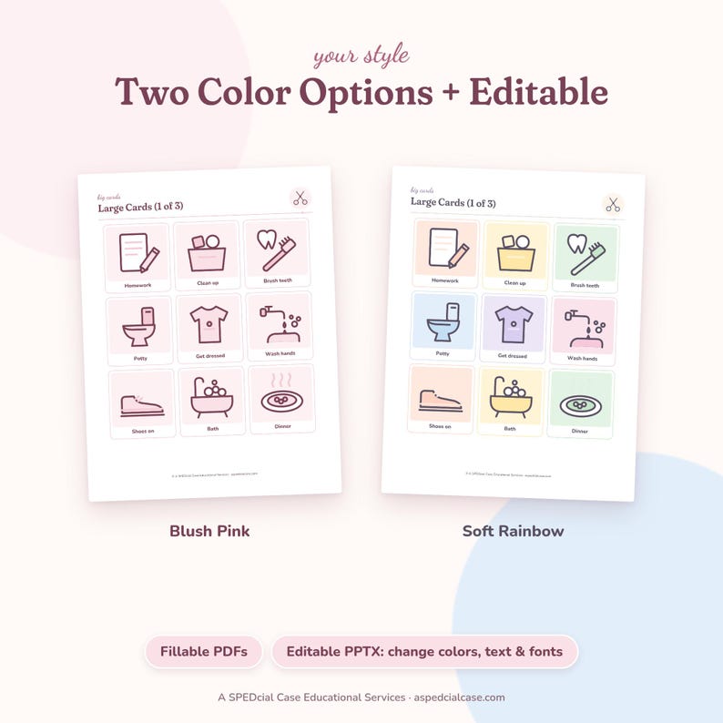 First Then Board Printable, Picture Cards in 3 Sizes, First Then Next, Editable Visual Schedule, Toddler Routine, Autism Visual Aid image 5