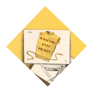 Digital Download WWII Knitted Dickey Pattern - Old Vintage Wardrobe Basics PDF File - Knitting Supply Knitting Patterns