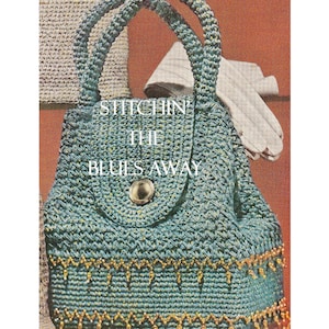 Digital Download Crochet 40&#39;s Crochet Beaded Handbag Pattern - Old Vintage Crocheted Purse PDF Pattern Crochet Supplies
