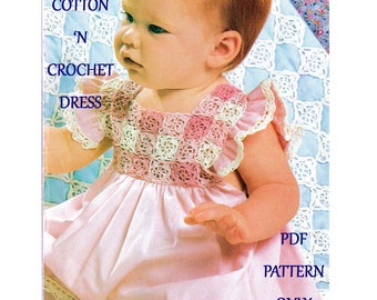 Digital Download Cotton 'n Crochet Infant Dress Pattern for Your Princess - Sweet Summer Little Girl Oufit PDF Pattern Crochet Supplies