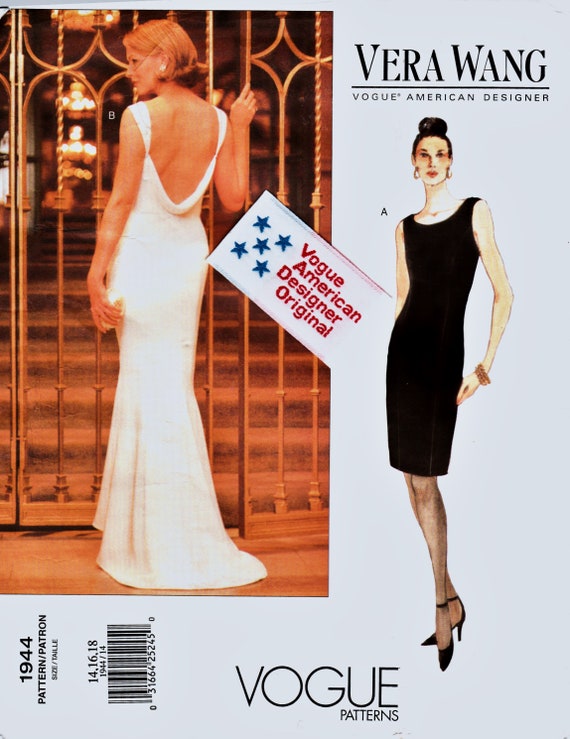 Authentic Vera Wang Bridal Gown Pattern Vogue 1944 Plus Sz Etsy