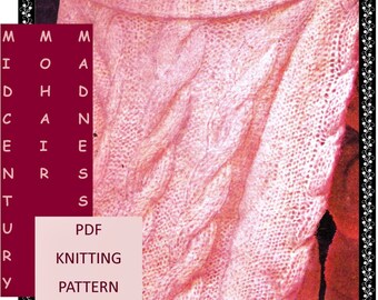 Digital Download 60's Knitted Elegant Cowl Neck Sweater for Mohair Sz Vintage 12-16 PDF Knitting Pattern File Knitting Supplies