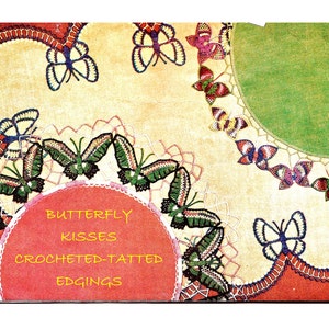 Digital Download Crochet Butterfly Edging Patterns - 40&#39;s Charming PDF File 3 Styles of Butterflies Crochet Supplies Crochet Pattern