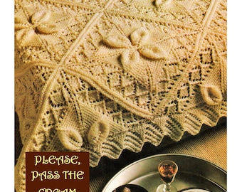 Digital Download Knitted 3 Dimentional Afghan Pattern - Vintage Knit Coverlet PDF Pattern Advanced Knitting Supplies Knitting Patterns