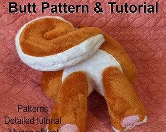 Make Your Own: Butt Keyring PDF Pattern and Embroidery Files