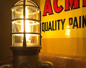Relektrik™ Vintage „Atomik Rokket™” Accent LED Light Killark Industrial Explosion Lighting Fixture Authentic Antique